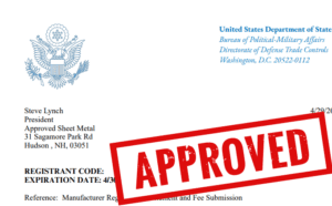 Approved Sheet Metal Receives ITAR Certification