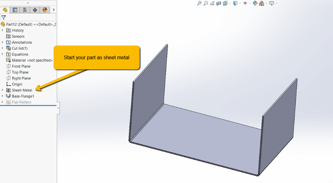 SOLIDWORKS Sheet Metal Part